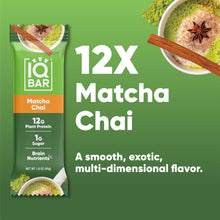 IQBAR Brain + Body Protein Bars, Matcha Chai, Keto, Vegan, Paleo Friendly, Low Sugar, Low Net Carb, High Fiber, Gluten Free, No Sugar Alcohols, 12 Count