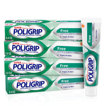 Super Poli-grip Original Formula Zinc Free Denture Adhesive Cream, 4 Count