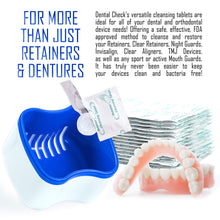 Retainer and Denture Cleaner 90 Tablets, 3 Month Supply Cleaning Tablets Denture Cleaners Remove Bad Odors, Plaque, Stains From Night Guards, Mouth Guards, Dental Appliance (90 Pack)