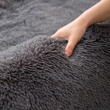 Poboton Super Soft Shaggy Area Rugs Fluffy Carpets, Indoor Area Rugs for Living Room Bedroom Kids, College Students Home Decor, Rectangular Fuzzy Rug, 5x8 Feet, Solid-Dark Grey