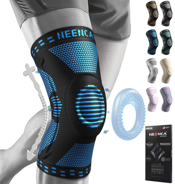 NEENCA Professional Knee Brace for Pain Relief, Medical Knee Support with Patella Pad & Side Stabilizers, Compression Knee Sleeve for Meniscus Tear, ACL, Joint Pain, Runner, Workout - FSA/HSA Eligible