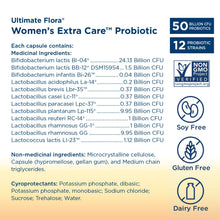 Renew Life® Probiotics Ultimate Flora® Women's Extra Care™ Probiotic, Helps maintain healthy vaginal pH, yeast, urinary tract and feminine health, 50 Billion Active Cultures, 30 Vegetarian capsules