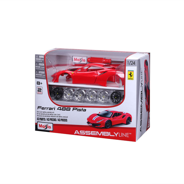 Maisto 1:24 Assembly Line Ferrari 488 Pista - Red