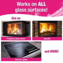 Quick N Brite Fireplace Glass Cleaner 24oz, with Sponge and Microfiber Towel