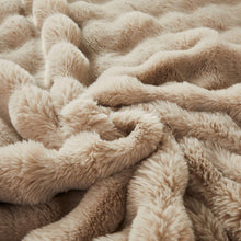 Faux Fur Throw Blanket Fleece Bubble Blanket Casa Carina-Super Soft Fluffy Fuzzy Blanket Plush Blanket-Cozy and Thick for Couch Chair Bed 160x200cm(63x79in) Camel