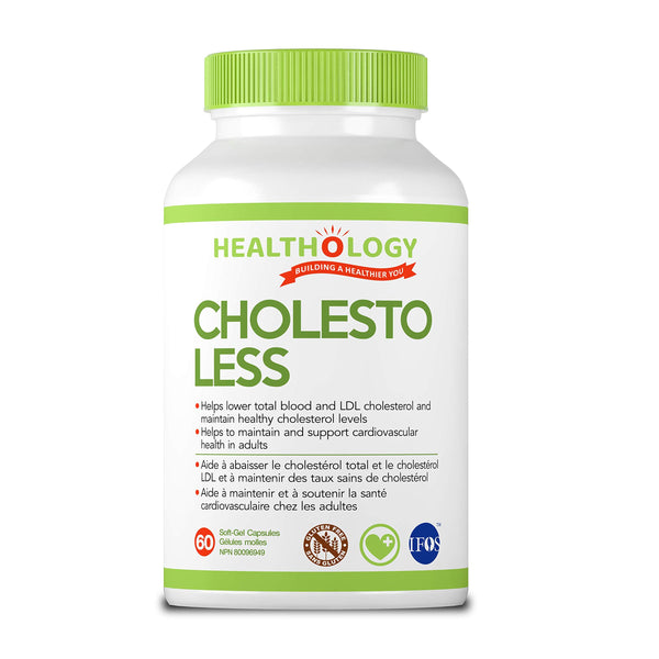 Healthology Cholesto-Less | Cholesterol Supplement, Lowers LDL with Beta-Sitosterol (Plant Sterol Ester), Red Yeast Rice, Ubiquinol (Active CoQ10) | Supports Healthy Heart and Cardiovascular Function