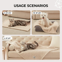 Luciphia 1 Pack 3 Blankets Fluffy Premium Fleece Pet Blanket Soft Sherpa Throw for Dog Puppy Cat Beige Small(23 * 16