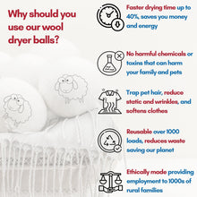 Wool Dryer Balls Organic Premium | 12 Balls XL, Ethically & Humanely Made, Natural Fabric Softener, Laundry Dryer Balls Reusable, Wrinkle Release, Organic Fabric Softener Ball, Say No! to Dryer Sheets