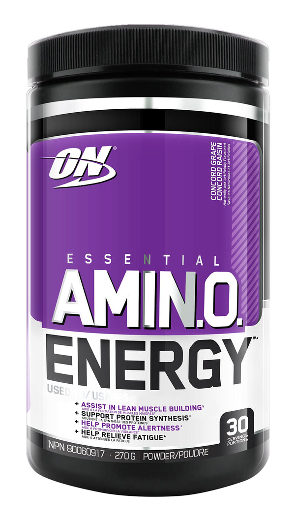 OPTIMUM NUTRITION ESSENTIAL AMINO ENERGY, Concord Grape, Preworkout and Essential Amino Acids with Green Tea and Green Coffee Extract, 30 Servings, 270.0 g (Pack of 1)