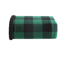 Eddie Bauer - Blanket, Super Soft Reversible Sherpa & Brushed Fleece Bedding, Throw Blankets for Couch, Ideal for Lounging (Cabin Plaid Green)