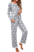 PrinStory Womens Pajamas Set Long Sleeve Sleepwear Soft Pjs Set