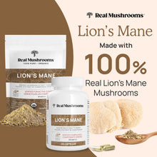 Real Mushrooms Lions Mane Capsules - Organic Mushroom Extract With Immunomodulating Properties Antioxidants Vegan Brain Supplement, 120