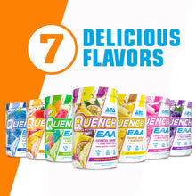 QUENCH EAA Aminos + Electrolytes - Complete Blend of 9 EAAs - 10g Total Amino Acids - Vitamins, Antioxidants, Electrolytes - ZERO Sugar, Carbs, Calories (Peach Mango)