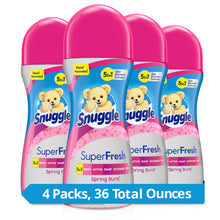 Snuggle Scent Shakes In-Wash Scent Booster Beads, SuperFresh Spring Burst, 9 oz, Pack of 4