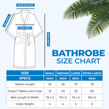 Superior 100% Cotton Waffle Robe with Terrycloth Lining and Shawl Collar, Oversized Unisex Hotel & Spa Bath Robes for Women and Men - Medium, Navy Blue