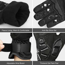 INBIKE Cycling Gloves Mountain Bike Gloves Thermal Gel Pad Gloves Windproof Reflective Full Finger Black Large