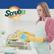 SCRUBIT 48 Pack Kitchen Sponges - Dual Sided Dish Sponge - Ideal for Washing Dishes, Kitchen & Bathroom – Blue Dishwashing Sponges Along with A Thought Scrubber – Bulk Cleaning sponges Kitchen.