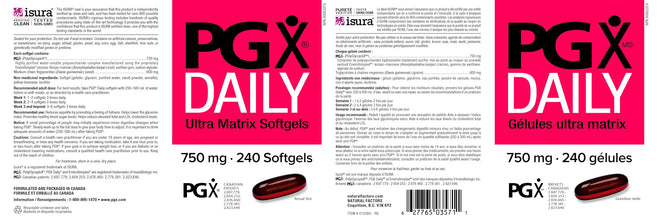 Natural Factors PGX Daily Ultra Matrix 750 mg, 240 softgels, Reduces Appetite by Promoting a Feeling of Fullness