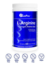 CanPrev L-Arginine Vegan Amino Acid Powder 450g 180-Servings - Supports Protein Synthesis & Heart Health - 2.5g L-Arginine Per Scoop - Enhances Athletic Performance & Energy - Pre-Workout Easy Mix