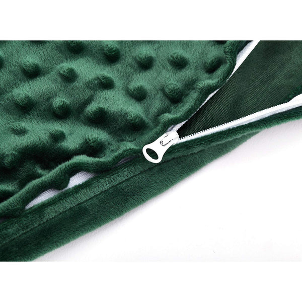 TONGDADA Weighted Blanket Cover (Dark Green Minky Dot, 60''x80'' Duvet Cover)