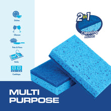 SCRUBIT 48 Pack Kitchen Sponges - Dual Sided Dish Sponge - Ideal for Washing Dishes, Kitchen & Bathroom – Blue Dishwashing Sponges Along with A Thought Scrubber – Bulk Cleaning sponges Kitchen.