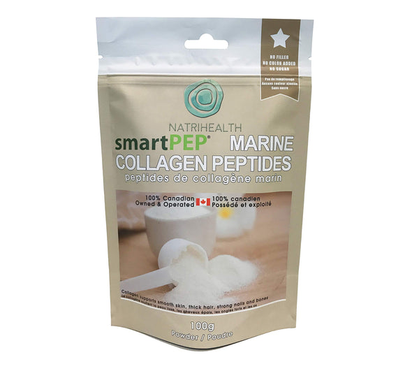 SmartPEP Hydrolized Marine Collagen Peptides Powder (100 gram) Wild Caught Fish, Highly Digestible Marine Collagen Supplement, Tasteless, Great for Skin