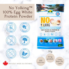 No Yolking Egg White Protein Powder by Muskoka Mornings (500g) | 25.5g of Protein per 30g Serving | Gluten, Dairy & Sugar Free, Low-Carb | Keto, Paleo & Diabetic-friendly, Vegetarian | Unflavoured