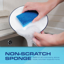 SCRUBIT 48 Pack Kitchen Sponges - Dual Sided Dish Sponge - Ideal for Washing Dishes, Kitchen & Bathroom – Blue Dishwashing Sponges Along with A Thought Scrubber – Bulk Cleaning sponges Kitchen.