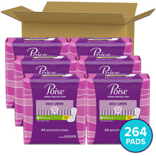 Poise Incontinence Liners, Long Length, Very Light Absorbency, 44 count (Pack of 6)