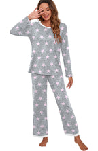 PrinStory Womens Pajamas Set Long Sleeve Sleepwear Soft Pjs Set