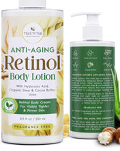 Tree To Tub Retinol Body Lotion - Hydrating Retinol Body Cream, Retinol Advanced Firming Cream w/Hyaluronic Acid & Shea Butter, Fragrance-Free Body Lotion for Crepey Skin for Older Women & Men