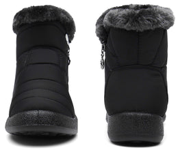 Womens Warm Fur Lined Winter Snow Boots Waterproof Ankle Boots Outdoor Booties Comfortable Shoes for Women,Black,5 M US=Label Size 36