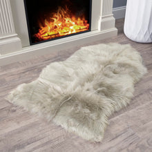 Silky Super Soft Faux (Fake) Sheepskin Gray Shag Rug and Machine Washable. Great for Photography or a Bedroom Get The Real Look Without Harming Animals (Single Pelt - 2 feet x 3 feet)