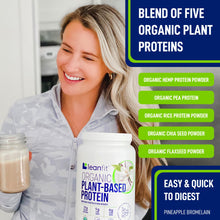 LEANFIT ORGANIC PLANT-BASED PROTEIN, Natural Vanilla - Vegan, Soy Free, Gluten Free, Dairy Free, Sugar Free - 21g Protein, 21 Servings, 715g Tub