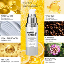 Super Vitamin C Serum for Women Over 70: Vitamin C Vitamin E Hyaluronic Acid Caffeine Hydrating - Hydrates Firms Lifts Smooths Targets Age Spots Wrinkle - All In One Formula for Mature Skin 30ml