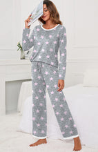 PrinStory Womens Pajamas Set Long Sleeve Sleepwear Soft Pjs Set