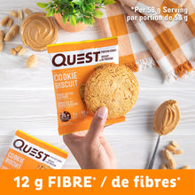 Quest Nutrition Peanut Butter Protein Cookie, High Protein, Low Sugar, High Fibre, Keto Friendly, 15g Protein, 1g Sugar, 12ct