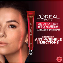 L’Oréal Paris Eye Cream, with Hyaluronic Acid, Vitamin C, Pro Retinol to Reduce Look of Wrinkles and Under-Eye Bags, Revitalift Triple Power LZR, Skincare, 15ml