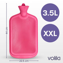 XXX-Large Hot Water Bottle with Cover - 3.5L Pink Hot Water Bag for Pain Relief - 118Fl Oz Extra Large Washable Soft Faux Fur, Big Hot Water Pack for Sore Muscles, Period Cramps, Hot and Cold Compress