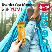 Yumi Caffeinated Protein Energy Bars,Salted Caramel, 100mg Caffeine, 10g Pea Protein, Low Sugar, Dairy Free, Egg Free, Soy Free, Boost Brain Focus, Clarity, Sustained Energy