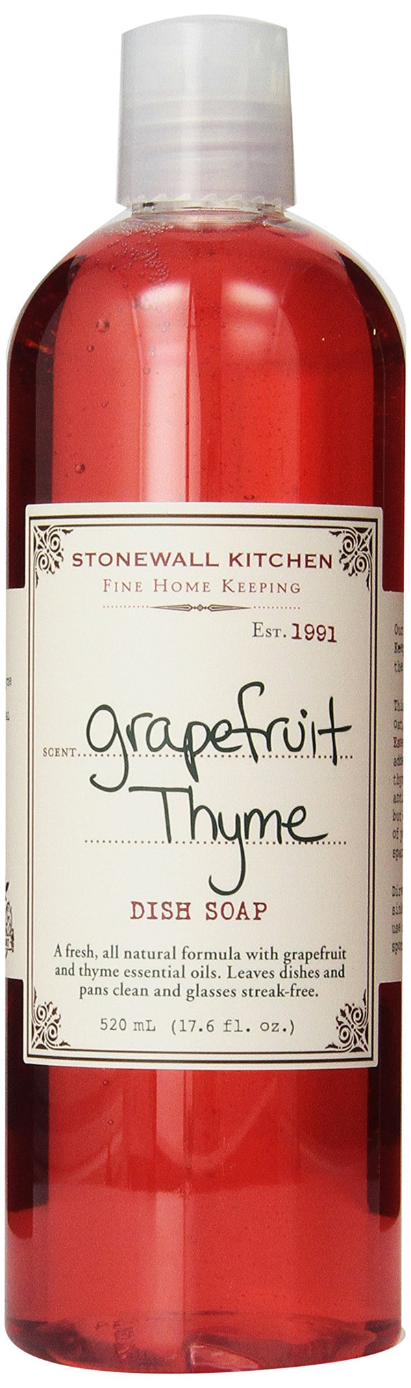 Stonewall Kitchen Dish Soap, Grapefruit Thyme, 17.6 Ounce