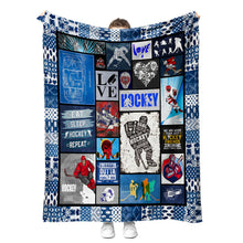 Hockey Blanket Hockey Gifts for Boys Kids Soft Cozy Hockey Bedding Fleece Throw Blanket Hockey Gifts for Men Women Christmas Hockey Gifts for Coach 60'' x 80'' (Hockey Blanket 05)