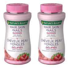 Nature's Bounty Hair, Skin & Nails Gummies with Biotin - 220 Gummies x 2 Pack - Total 440 Gummies