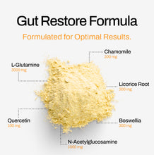 NIH - Gut Restore L-Glutamine Powder 390g - Gut Health Supplement with Quercetin, Licorice Root, Boswellia, N-Acetyl Glucosamine & Chamomile - Digestive Gut Health, Bloating Relief & Gut Lining Repair