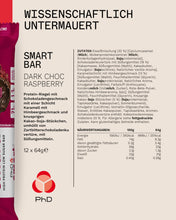 PhD Performance Nutrition Smart Bar, Dark Choc Raspberry, 12 count