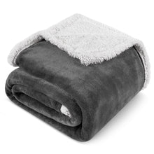 PAVILIA Premium Sherpa Twin Size Blanket | Flannel Fleece Twin Bed Dark Grey Blanket | Plush, Soft, Cozy, Warm, Lightweight Microfiber, Reversible, All Season Use (Charcoal, 60 x 80 Inches)