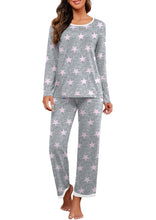 PrinStory Womens Pajamas Set Long Sleeve Sleepwear Soft Pjs Set