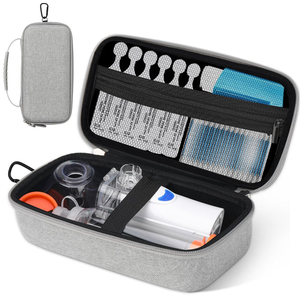 WFDL Portable Carrying Case for Nebulizer Machine and Asthma Inhaler… (Gray)