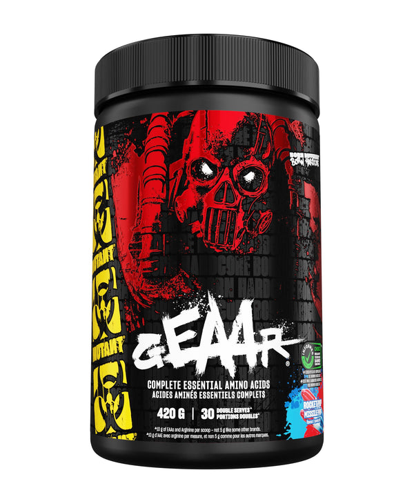 MUTANT GEAAR - Complete Essential Amino Acids | 10g EAAs + Arginine | Vegan | Electrolytes | No Synthetic Colors or Flavours | Muscle Recovery & Hydration | 420g | 30 Serves | Rocket Pop