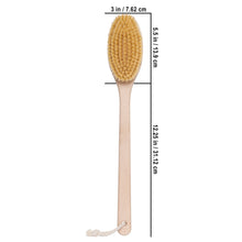 Redecker Beechwood Bath and Shower Brush, 100% Made in Germany, 17-3/4 inch Handle for Hard-to-Reach Areas, Natural Pig Bristle Fibers Remove Dead Skin